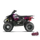 Karosszéria védő dekor matrica készlet Quad POLARIS Trash Fekete/Rózsaszín Széria