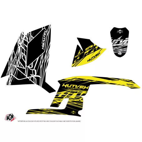 Karosszéria védő dekor matrica készlet Quad POLARIS Eraser fluo Sárga Széria