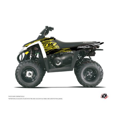 Karosszéria védő dekor matrica készlet Quad POLARIS Eraser fluo Sárga Széria