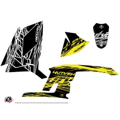   Karosszéria védő dekor matrica készlet Quad POLARIS Eraser fluo Sárga Széria