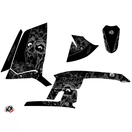 Karosszéria védő dekor matrica készlet Quad POLARIS Zombies dark Fekete Széria