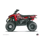 Karosszéria védő dekor matrica készlet Quad POLARIS Freegun eyed Piros/Szürke Széria