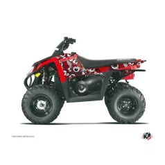   Karosszéria védő dekor matrica készlet Quad POLARIS Freegun eyed Piros/Szürke Széria