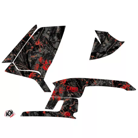 Karosszéria védő dekor matrica készlet Quad POLARIS Camo Fekete/Piros Széria