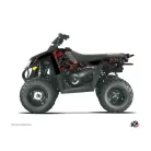 Karosszéria védő dekor matrica készlet Quad POLARIS Camo Fekete/Piros Széria