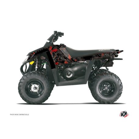 Karosszéria védő dekor matrica készlet Quad POLARIS Camo Fekete/Piros Széria