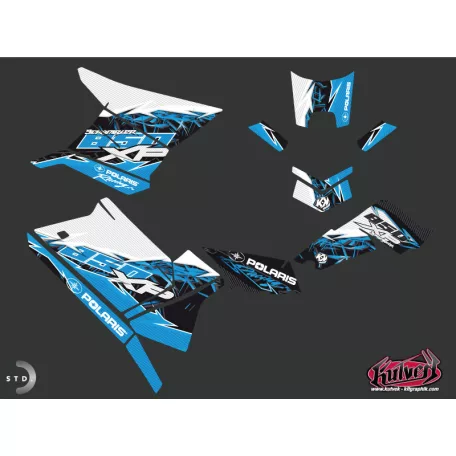 Karosszéria védő dekor matrica készlet Quad POLARIS Action Kék Széria