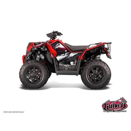 Karosszéria védő dekor matrica készlet Quad POLARIS Action Piros Széria