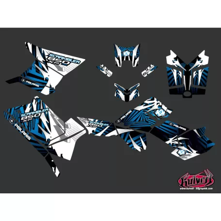 Karosszéria védő dekor matrica készlet Quad POLARIS Graff Kék Széria
