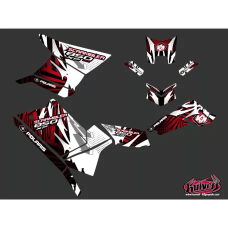 Karosszéria védő dekor matrica készlet Quad POLARIS Graff Piros Széria