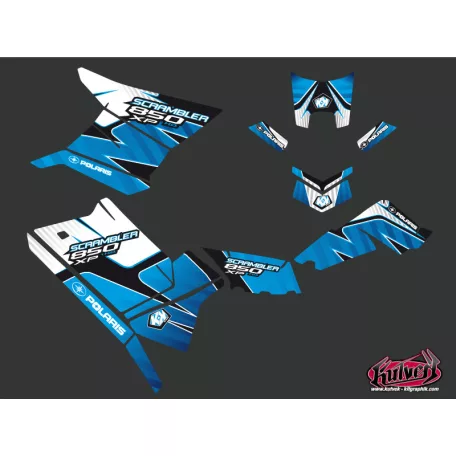 Karosszéria védő dekor matrica készlet Quad POLARIS Factory Kék Széria