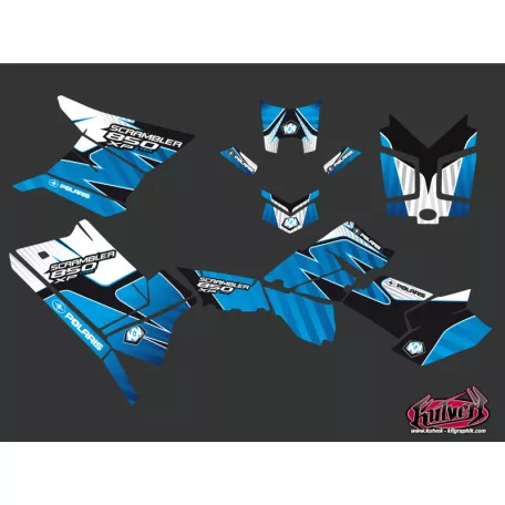 Karosszéria védő dekor matrica készlet Quad POLARIS Factory Kék Széria