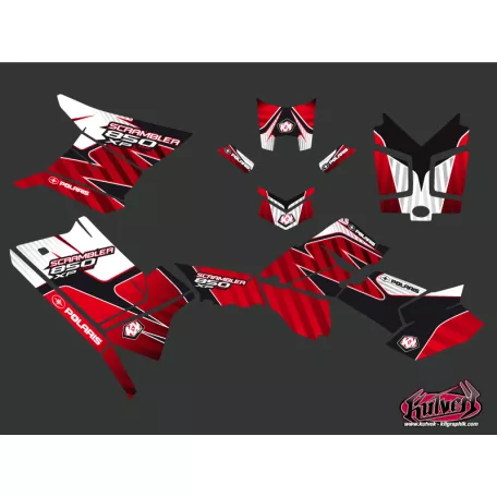 Karosszéria védő dekor matrica készlet Quad POLARIS Factory Piros Széria