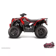   Karosszéria védő dekor matrica készlet Quad POLARIS Demon Piros Széria
