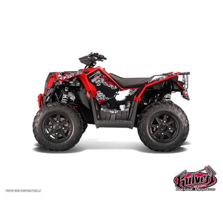 Karosszéria védő dekor matrica készlet Quad POLARIS Demon Piros Széria