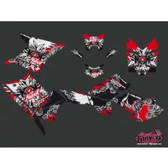   Karosszéria védő dekor matrica készlet Quad POLARIS Demon Piros Széria