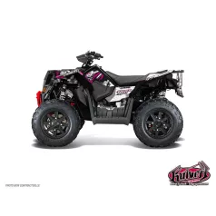   Karosszéria védő dekor matrica készlet Quad POLARIS Trash Fekete/Rózsaszín Széria