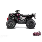 Karosszéria védő dekor matrica készlet Quad POLARIS Trash Fekete/Rózsaszín Széria