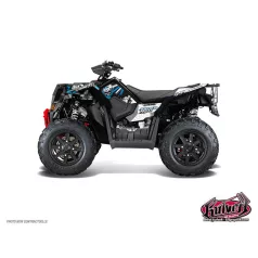   Karosszéria védő dekor matrica készlet Quad POLARIS Trash Fekete/Kék Széria