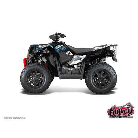 Karosszéria védő dekor matrica készlet Quad POLARIS Trash Fekete/Kék Széria