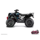 Karosszéria védő dekor matrica készlet Quad POLARIS Trash Fekete/Kék Széria