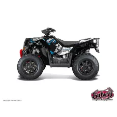   Karosszéria védő dekor matrica készlet Quad POLARIS Trash Fekete/Kék Széria