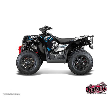 Karosszéria védő dekor matrica készlet Quad POLARIS Trash Fekete/Kék Széria