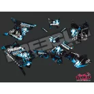 Karosszéria védő dekor matrica készlet Quad POLARIS Freegun Kék Széria