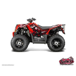   Karosszéria védő dekor matrica készlet Quad POLARIS Freegun Piros Széria