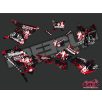   Karosszéria védő dekor matrica készlet Quad POLARIS Freegun Piros Széria