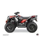 Karosszéria védő dekor matrica készlet Quad POLARIS Eraser Piros/Fehér Széria