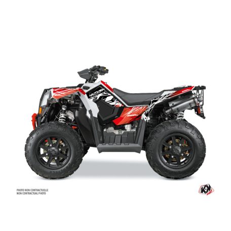 Karosszéria védő dekor matrica készlet Quad POLARIS Eraser Piros/Fehér Széria