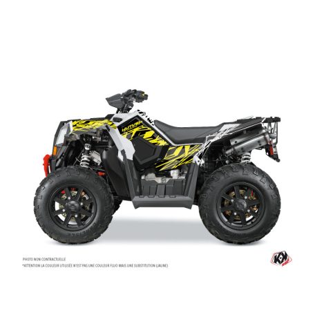 Karosszéria védő dekor matrica készlet Quad POLARIS Eraser fluo Sárga Széria