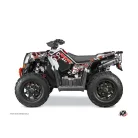 Karosszéria védő dekor matrica készlet Quad POLARIS Freegun eyed Piros/Szürke Széria
