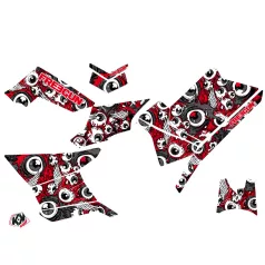   Karosszéria védő dekor matrica készlet Quad POLARIS Freegun eyed Piros/Szürke Széria