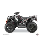 Karosszéria védő dekor matrica készlet Quad POLARIS Freegun eyed Szürke/Piros Széria