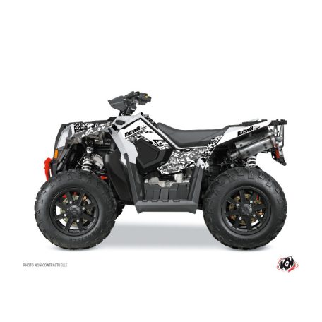 Karosszéria védő dekor matrica készlet Quad POLARIS Predator Fehér Széria