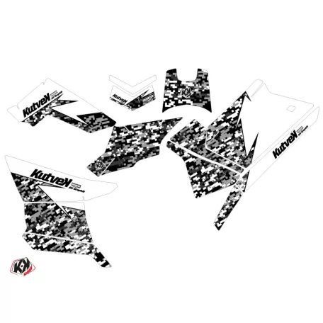 Karosszéria védő dekor matrica készlet Quad POLARIS Predator Fehér Széria