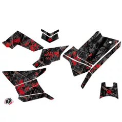   Karosszéria védő dekor matrica készlet Quad POLARIS Camo Fekete/Piros Széria