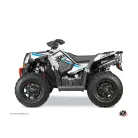Karosszéria védő dekor matrica készlet Quad POLARIS Rock Fehér/Kék Széria