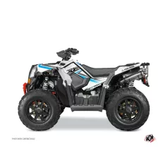   Karosszéria védő dekor matrica készlet Quad POLARIS Rock Fehér/Kék Széria