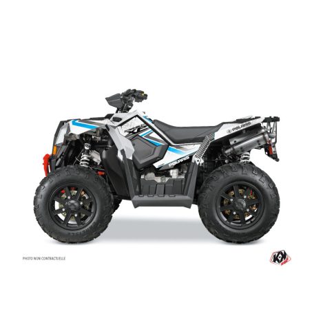 Karosszéria védő dekor matrica készlet Quad POLARIS Rock Fehér/Kék Széria