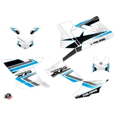   Karosszéria védő dekor matrica készlet Quad POLARIS Rock Fehér/Kék Széria