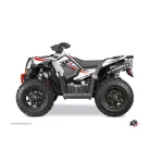 Karosszéria védő dekor matrica készlet Quad POLARIS Rock Fehér/Piros Széria