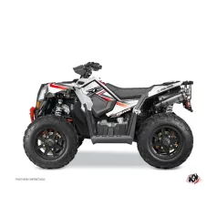   Karosszéria védő dekor matrica készlet Quad POLARIS Rock Fehér/Piros Széria