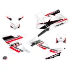 Karosszéria védő dekor matrica készlet Quad POLARIS Rock Fehér/Piros Széria