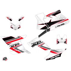   Karosszéria védő dekor matrica készlet Quad POLARIS Rock Fehér/Piros Széria