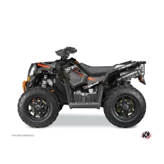   Karosszéria védő dekor matrica készlet Quad POLARIS Rock Fekete/Narancs Széria