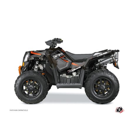 Karosszéria védő dekor matrica készlet Quad POLARIS Rock Fekete/Narancs Széria