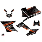 Karosszéria védő dekor matrica készlet Quad POLARIS Rock Fekete/Narancs Széria